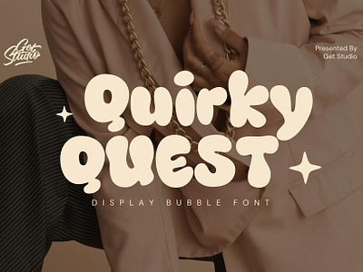 Quirky Quest - A Bubble Display Font bold bubble bubble font bubbly design dispaly font display font handlettering lettering modern playful poster retro rounded rounded font super bold typeface typography vintage