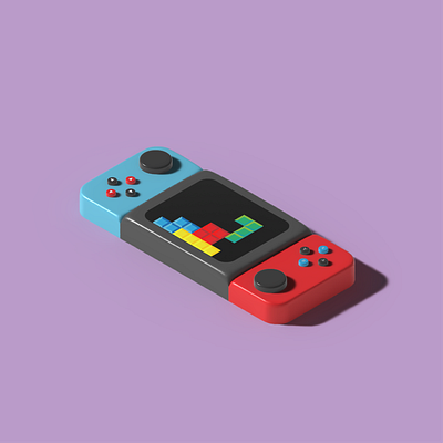 Nintendo Switch 3D design illustration