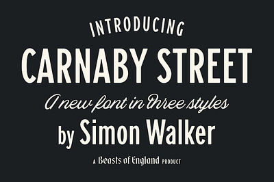 Carnaby Street condensed ligatures sans serif