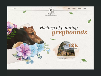 History of painting greyhounds 🐶 Concept animation bran design dog illustration motion design motion graphics product design ui ux web web design