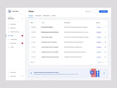 Probit app clean desktop estate housing management real saas ui ux
