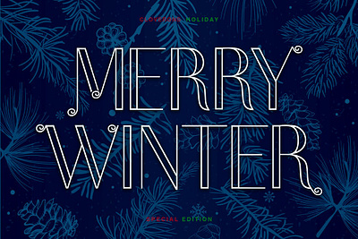 Merry Winter Christmas Display Font christmas christmas font marry christmas design 2023 merry christmas merry christmas text xmas font