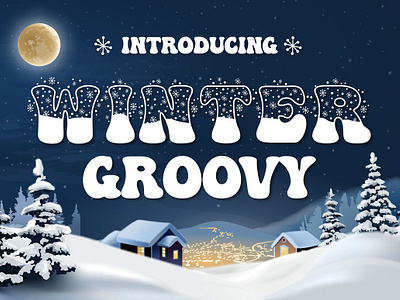 Winter Groovy Decorative Font children fonts happy new year fonts holiday fonts marry christmas design 2023 merry chrismas fonts new year fonts snow fonts vintage fonts xmas fonts