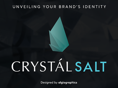Crystal Salt Logo Design algiographics brand design brand guidelines branding crystal logo graphic design logo logo design logo presentation salt logo