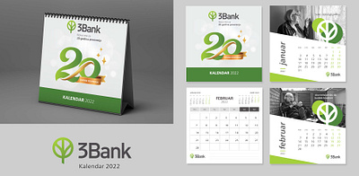 Calendar 2022- 3Bank branding calendar design graphic design