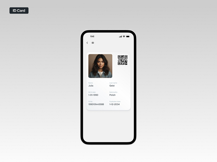 Daily Ui 37 | ID Card by Konrad Kamil Kowalski on Dribbble