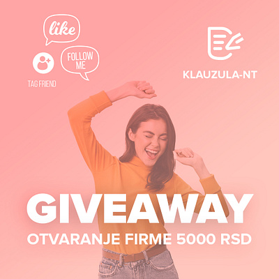 Social media post - Instagram Giveaway Klauzula NT branding instagram social media