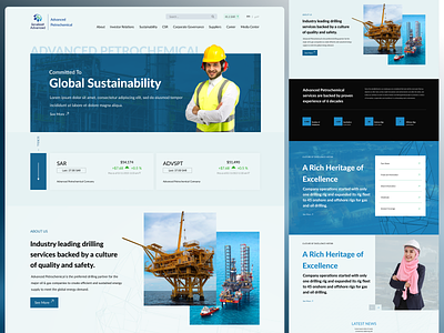 Advanced Petrochemical 🏗 desigb design investor oil saudi ui uiux ux webdesign website