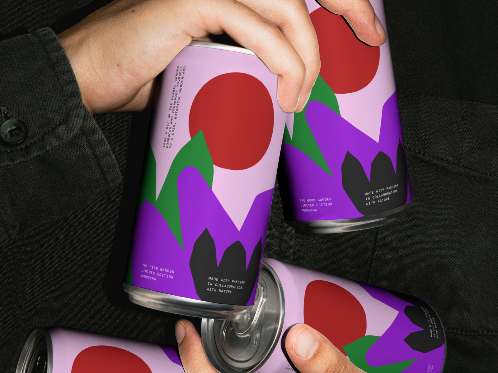 The Herbal Garden Kombucha brand identity branding colourful branding graphic design identity identity design illustration kombucha kombucha branding logo logo design logo designer modern branding packaging packaging design typography visual identity