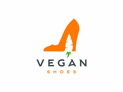 Vegan /shoes/ brand branding bre carrot design graphic design icon illustration logo shoes symbol vegan