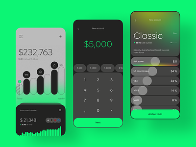 Wealthfront - Automated Investment Management App app automation b2b crm finance financial fintech investing investment management mobile product design retirement saas savings software trading ui uxdesign wealth