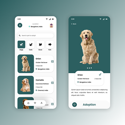 Pet Shop Mobile App dailyui mobileapp ui uidesign uiux ux uxdesign