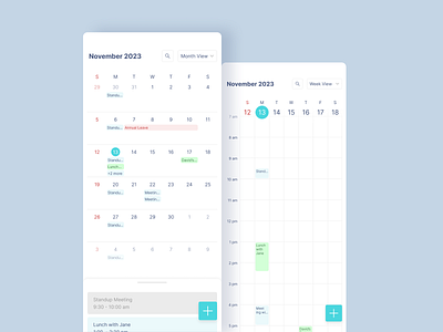 Daily UI #038 - Calendar app calendar dailyui design mobile ui