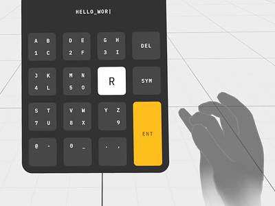 XR Keypad with Eye Tracking animation buttons input system interaction design keyboard keypad keys microinteractions prototype prototyping spatial computing spatial design ui ui animation unity3d ux virtual reality vr xr xr design