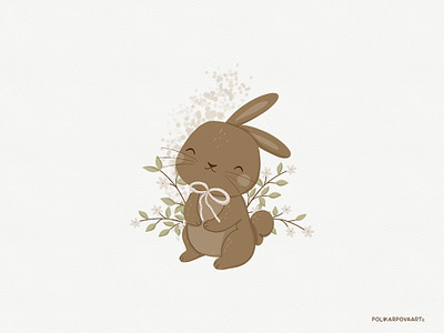 Baby rabbit illustration children print cute illustration design digital illustration fabric design illustration kids illustration textile design