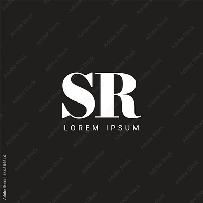 sr, rs, letter logo monogram vector template. graphic design sr vector template