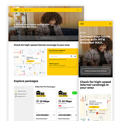 MTN Wakanet Landing Page figma ui web website redesign