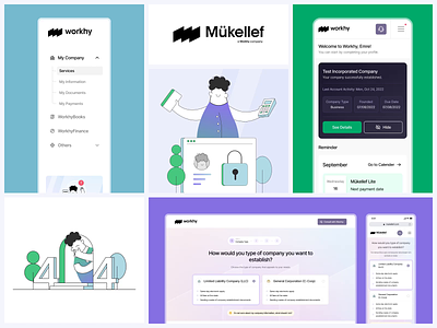 Mükellef/Workhy: Dashboards branding company dashboard design illustration panel ui ux website
