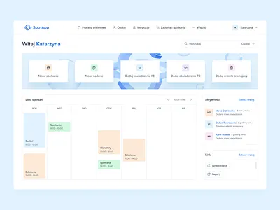SpotApp – Educational Platform with HubSpot Integrations 3d activity feed app calendar cards clean dashboard design edtech education hubspot learning light platform tables ui ux web