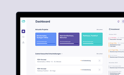 Project Dashboard | Management App analytics cards dashboard desktop list minimal navigation product projects sidebar software table task web app