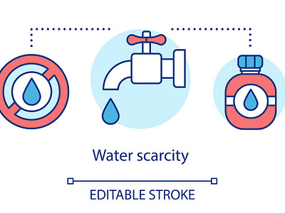 Water scarcity concept icon by bsd studio on Dribbble