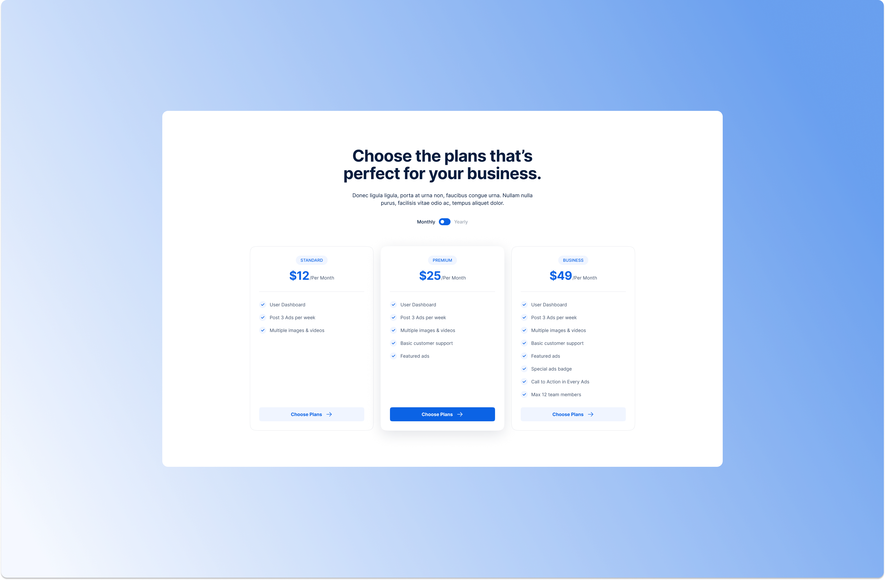 Pricing Plans