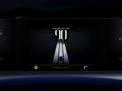 Symfunique HMI concept animation automotive autonomous driving bauhaus car concept dark dashboard design gauge hmi illustration instrument cluster interaction interface minimalism motion ui ux vehicle