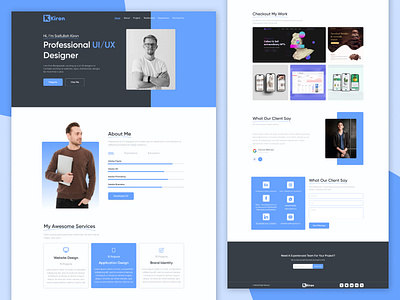 Portfolio Website Design ai canva creative design figma figma design illustrator landing page photoshop portfolio ui ui design uiux ux ux design vairal website