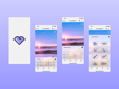 Colorbeat App app design branding graphic design ios logo music ui