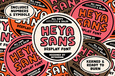 HEYA Sans All Caps Display Font font design heya sans all caps display font