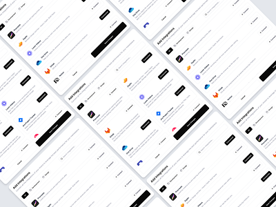 Integrations modals 🤌 💫💗 branding clean daily ui dailyui dashboard design elegant figma integrations minimal product product design saas ui