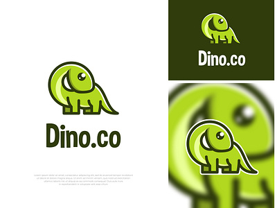 Cute Dinosaur Cartoon Simple Logo brontosaurus cartoon character cute design dino dinosaur fun funny graphic design illustration jurassic kawaii logo logo design mascot minimalist playful sauropod simple