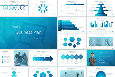 Business Plan Google Slides Template branding business company design graphic design psd template