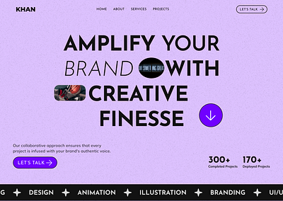 Landing page design neo brulalism