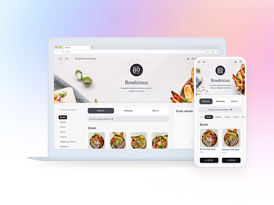 Storefront for restaurants cafe category dark design desktop and mobile food light light and dark theme mobile multiple devices online phone products restaurant store storefront switcher ui ux web