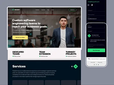 Freysoft website ui web