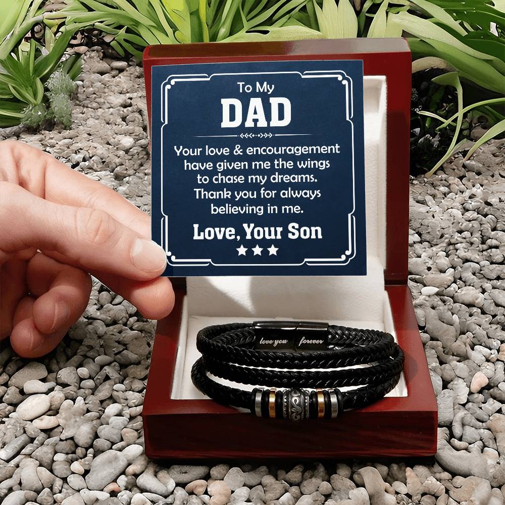 Bracelet For Dad With Message card adobe illustrator adobe photoshop bracelet with message card christmas gift for dad fathers day gift gearbubble graphic design message card present for dad shineon message card