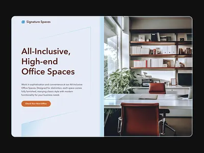 Hero Section - Landing Page - Office Spaces design graphic design landing page offices ui user experience user interface ux web design webdesign website website design