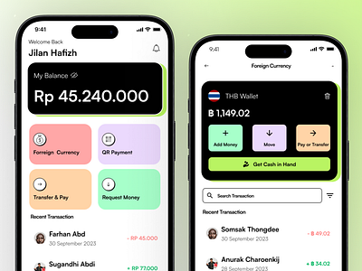 Mobile Banking and Money Exchange App banking currency exchange minimalist mobile money ui ux