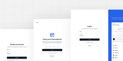 Calendora Authentification app authentification ui ux web app