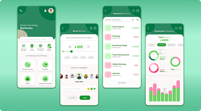 Finance Management Mobile App branding figma finance management app mobile app money control app ui ux