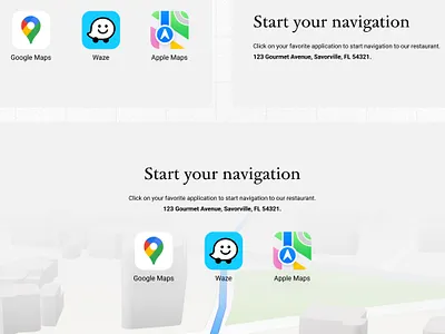 Restaurant map CTA branding graphic design restaurant ui ux