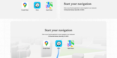 Restaurant map CTA branding graphic design restaurant ui ux