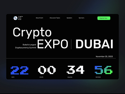 Crypto Conference ©2023 animation blockchain branding conference countdown crypto cryptocurrency finance motion graphics nft prototype ui web web3