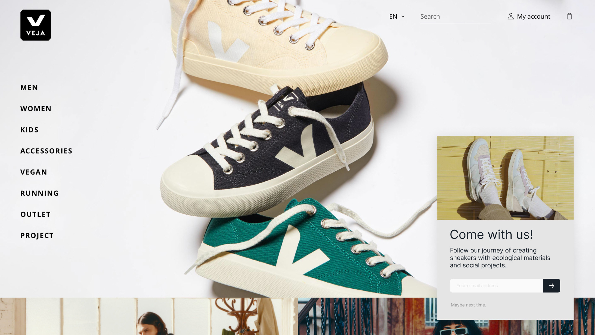 VEJA e-mail popup brand design daily ui product design ui design ux design