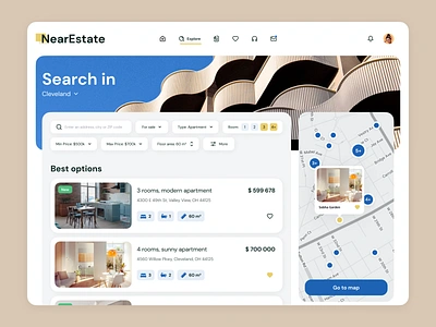 Real Estate Website Concept design real estate real estate website ui uiux ux web web design website