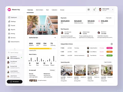 Property Management Web App: animation design interface property property managemebt ui ux web web app web application web interface website