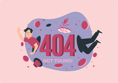 Illustration 404 Not found page graphic design