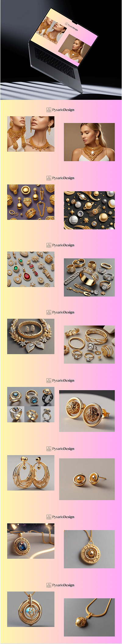 Handmade Jewelry 3D pictures 3d branding graphic design logo ui