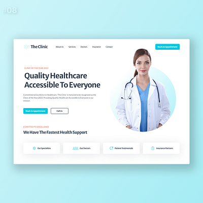 Healthcare Web UI Design Concept design figma graphic design ui website